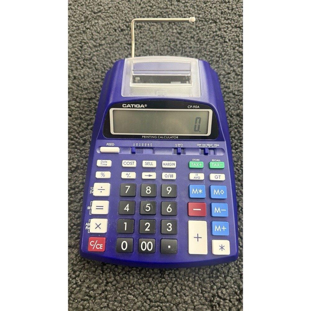 CATIGA Portable Printing Calculator Large Number Keypad CP-90A